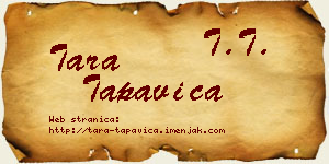 Tara Tapavica vizit kartica